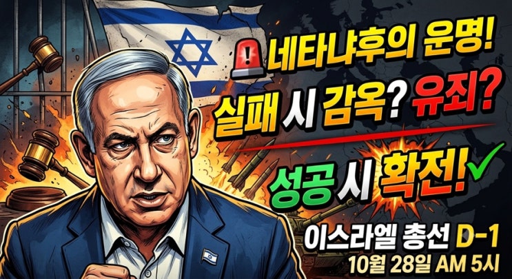 <b>이스라엘 총선</b>: 네타냐후의 '마지막 카운트다운' (실패 시 유죄? 성....