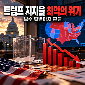 미국 중간선거 보수 텃밭 요동 트럼프 지지지율 최악