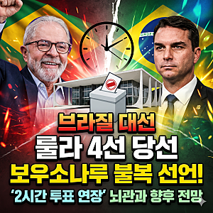 [브라질 대선] 룰라 4선 당선과 보우소나루 진영의 불복 선언: '2시간 투표 연장' 뇌관과 향후 ....