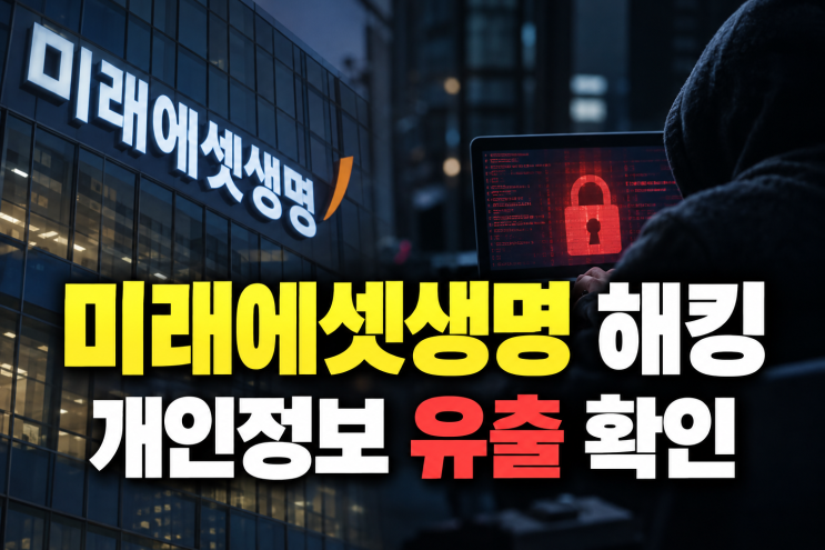 <b>미래에셋생명 해킹</b> 개인정보 유출 확인, 고객정보 유출 항목과 피해....