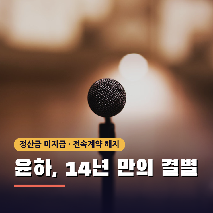 <b>윤하</b> 소속사 14년 만에 결별…'앞으로도 음악 활동 이어 갈 것' 정산....