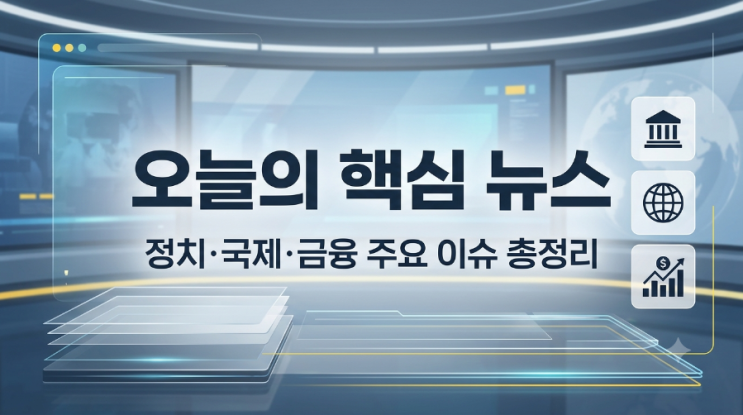 [오늘의 뉴스 핵심] 사법·국제·금융 주요 이슈 총정리!