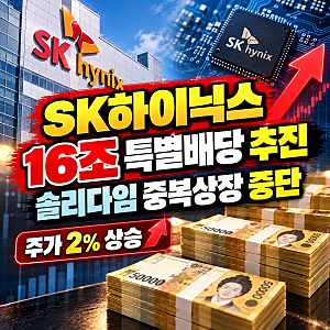 SK하이닉스 16조 원 특별배당 추진…솔리다임 중복 상장 중단에 주가 상승