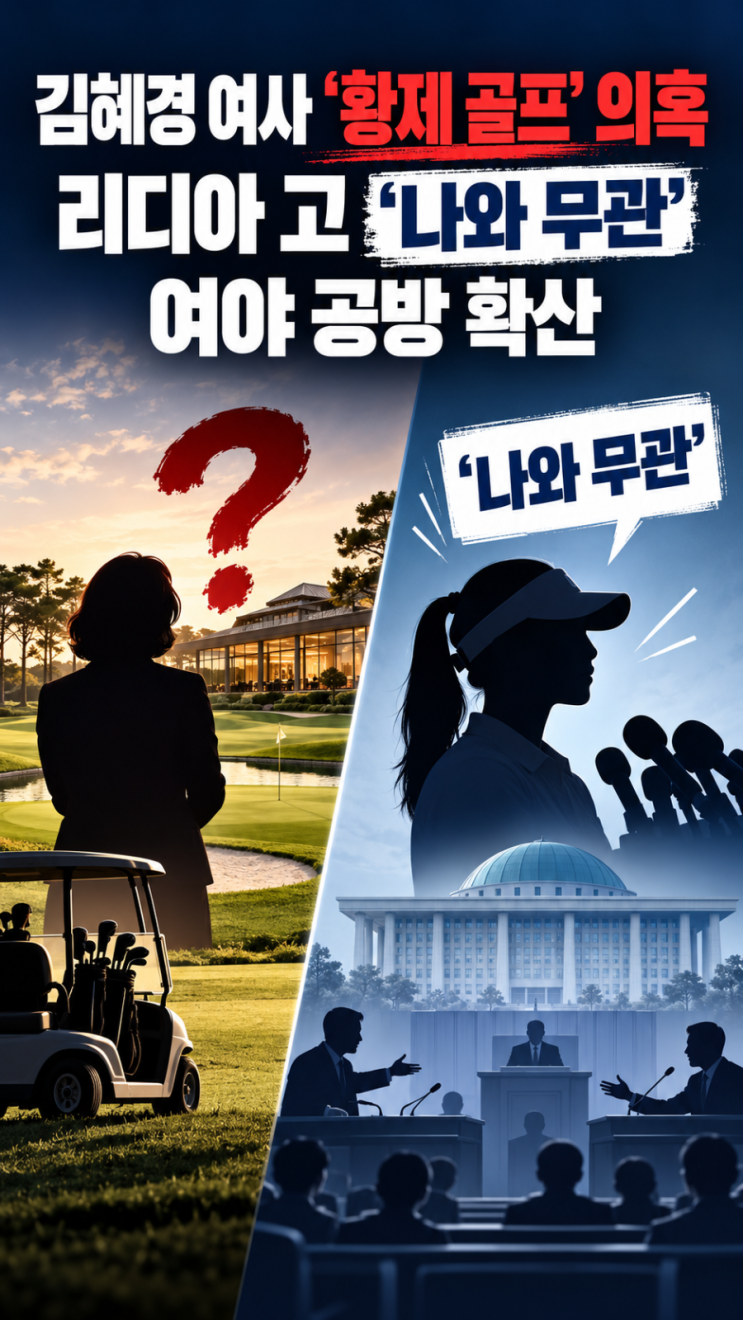 <b>김혜경</b> 여사 황제 <b>골프</b> 의혹, 리디아 고 반박과 청와대·여당 입장 ....