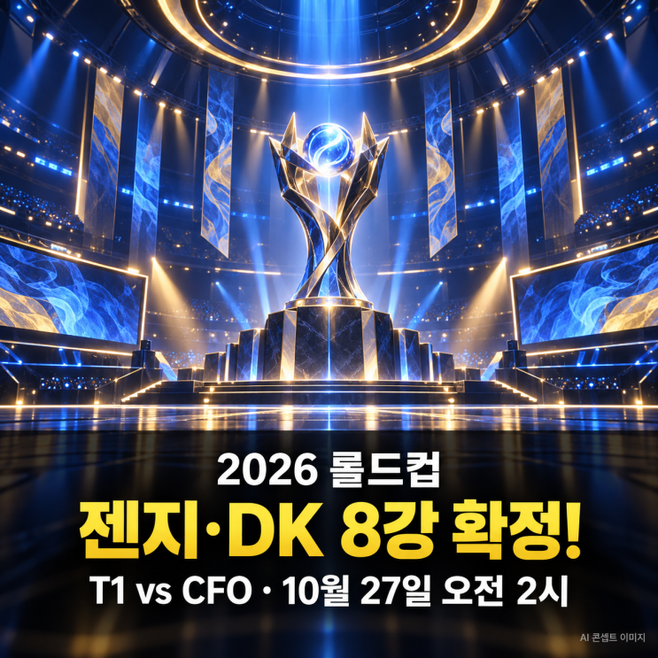 2026 롤드컵 10월 26일 경기 결과｜젠지·DK 8강 확정! T1 다음 경기 일정....