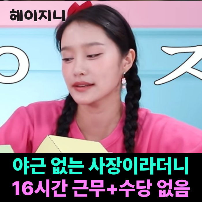 "둘째 아이 두고 가족여행 논란에 이어.." <b>헤이지니 전 직원</b> 박봉 폭....