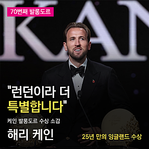 케인 발롱도르 수상자 25년 만의 잉글랜드 수상 73골 시즌의 결실