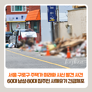 서울 구로구 주택가 미라화 시신 발견 사건 | 60대 남성·80대 집주인 사체유기 혐의 긴급체포