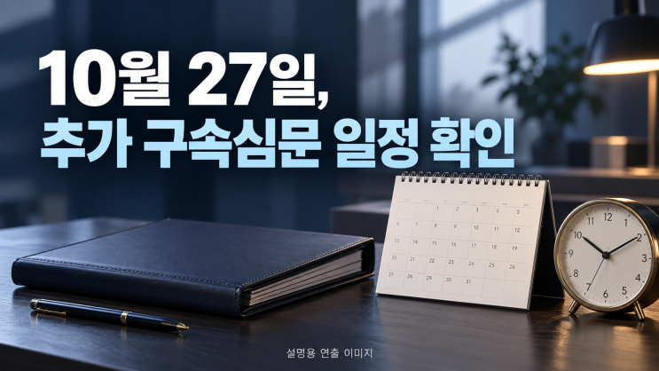 <b>김건희 추가 구속</b><b>심사</b>, 10월 27일 심문 일정과 확인할 쟁점