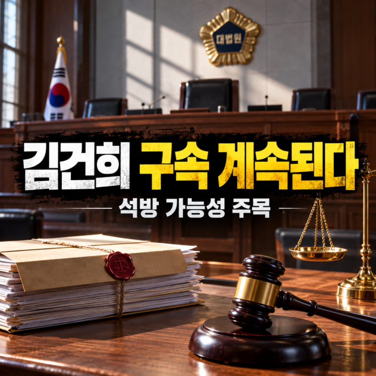 <b>김건희</b> 추가 <b>구속</b>영장 발부 호소에도 <b>구속</b> 상태 유지 판결