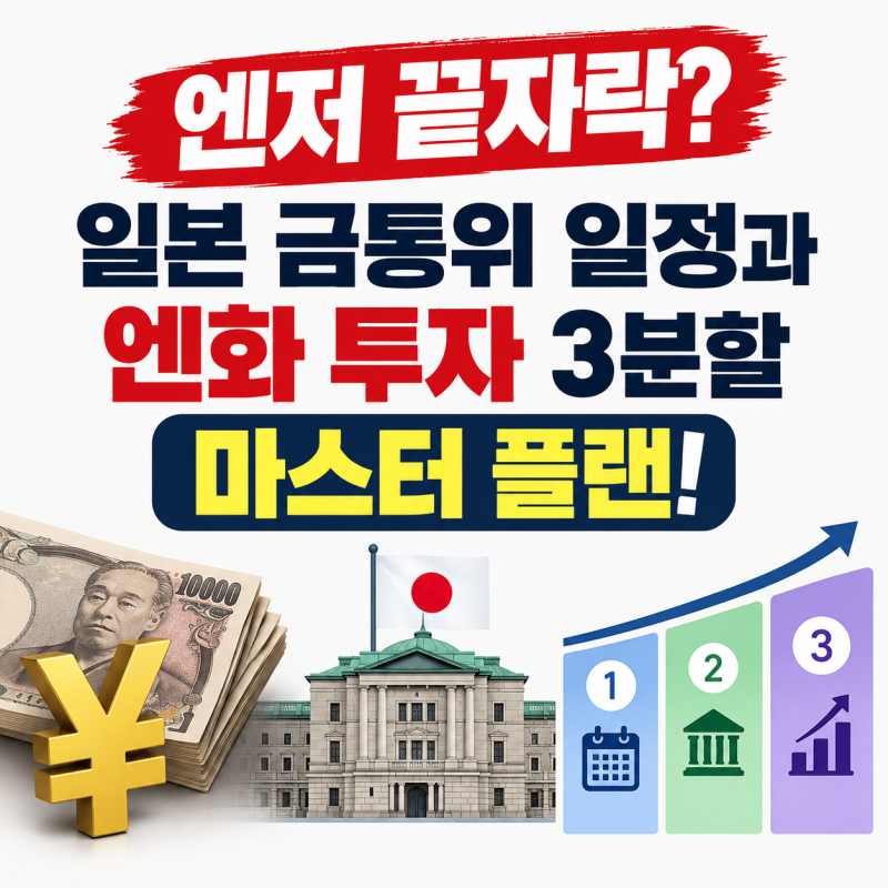 엔저 끝자락? 일본 금통위 일정과 엔화 투자 3분할 마스터플랜!