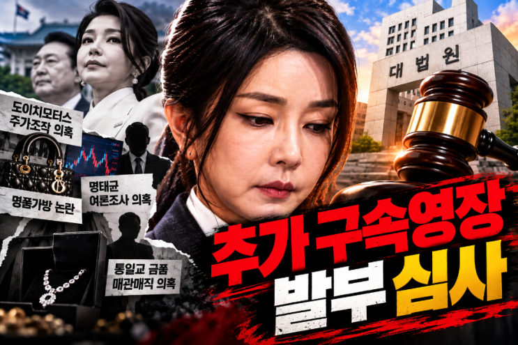 <b>김건희</b> <b>구속영장</b> 다시 <b>심사</b>! 대통령 영부인에서 <b>구속</b> 피고인까지, ....