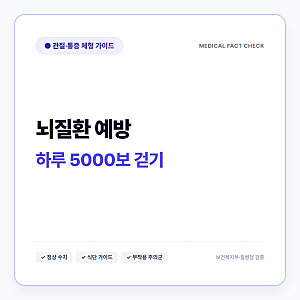 뇌질환 예방 하루 5000보 걷기 효과와 치매·파킨슨병 위험 낮추는 기준, 뇌졸중 초기 증상 및 ....