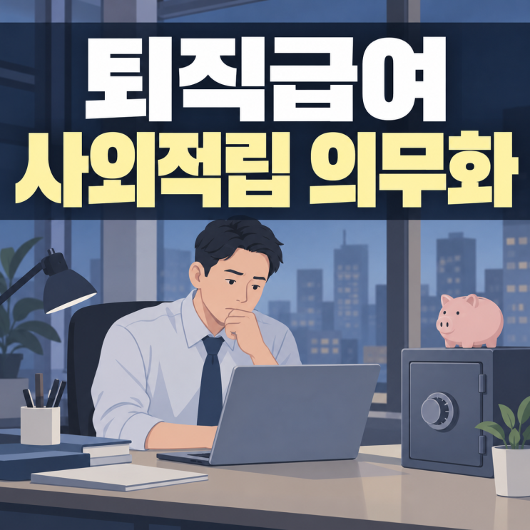 <b>퇴직급여 사외적립 의무화</b> — 100인 이상 회사 직원부터, <b>퇴직</b>금은 ....