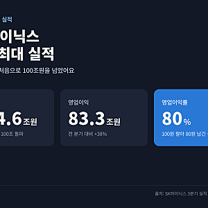 SK하이닉스 역대 최대 실적, 100원 팔아 80원 남겼다…어떻게 이렇게 벌었을까