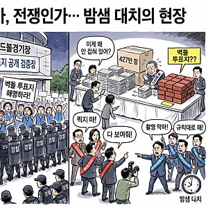 올림픽공원 투표지 427만 장 공개 검증 착수… '벽돌 투표지' 의혹 속 29일 새벽까지 밤샘 대치