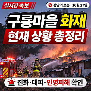 구룡마을 화재 실시간 현재 상황｜강남 개포동 큰불 원인·인명피해·대피·진화 상황 총정리