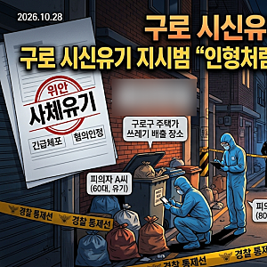 [사건사고/서울] 구로 주택가 미라화 시신 유기 피의자 2명 체포… "인형인 줄 알았다" 진술