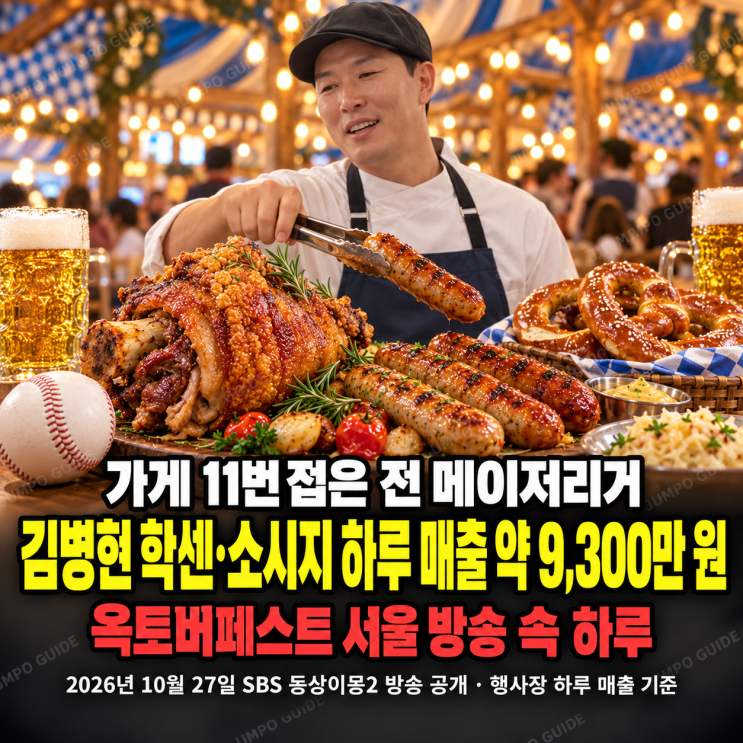 가게 11번 접은 <b>김병현</b>, <b>소시지</b> 학센 3만 개 !?, 옥토버페스트 서울 하....