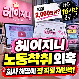 헤이지니 노동착취 의혹｜연봉 2000만원·16시간 근무 폭로와 공식 해명