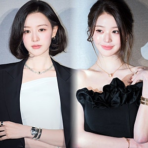 불가리 김지원 장원영 미모 대결! 화이트 드레스 vs 블랙 드레스 승자는?