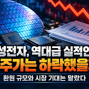 삼성전자 역대급 실적 발표했지만 아쉬운 주주환원에 주가 하락