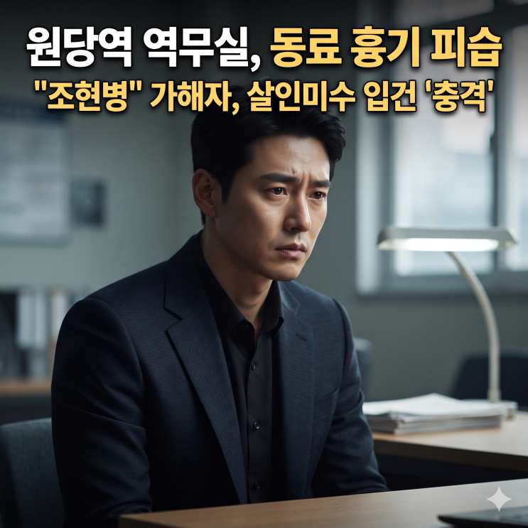 <b>원당역</b> 여성 동료에 흉기로 수차례 목 찔른 남성 "기억안난다..."진....