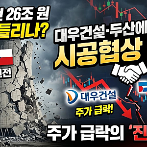 체코 원전 26조 원 사업 흔들리나…대우건설·두산에너빌리티 시공협상 결렬, 주가 급락의 진....