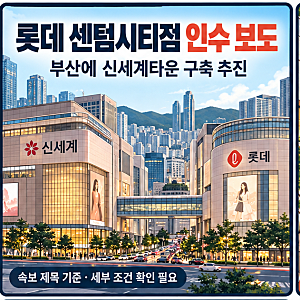 [속보] 신세계, 롯데 센텀시티점 인수 부산 제패…‘신세계타운’ 기대 반 걱정 반