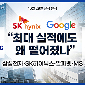 삼성전자·SK하이닉스·구글·MS 실적 분석｜코스피 급반등 뒤 하락, 시장은 ‘남는 돈’을 봤....