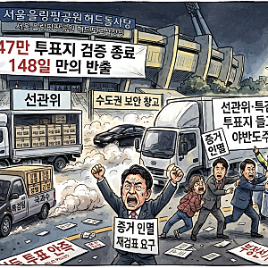 야반도주하듯 사라졌다"…장동혁 밤샘 농성 뚫고 나간 투표지 247만장 어디로 가는가?