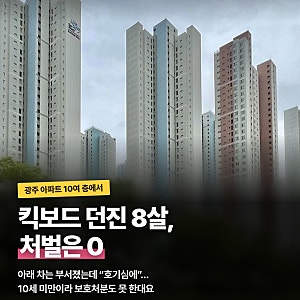 아파트 킥보드 던진 8살 초등생 처벌 불가, 10세 미만은 촉법소년도 아닌 이유…부모 배상은?