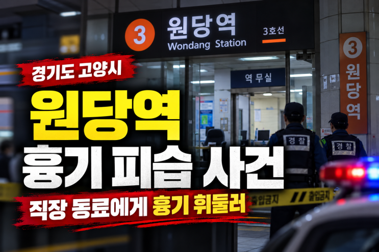 고양 <b>원당역</b> 흉기 사건 범행동기 및 현재까지 상황총정리
