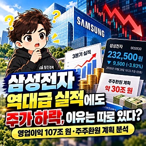 삼성전자 역대급 실적에도 주가 하락, 이유는 따로 있다?