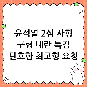 윤석열 2심 사형 구형, 내란 특검의 단호한 법정 최고형 요청과 주요 쟁점 분석