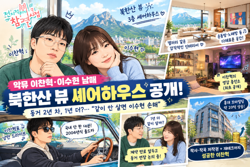 홍대 68억 건물주 이찬혁, 동생 이수현과 동거 연장한 진짜 이유