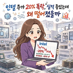 인텔 주가 20% 폭락, 실적 좋았는데 왜 떨어졌을까