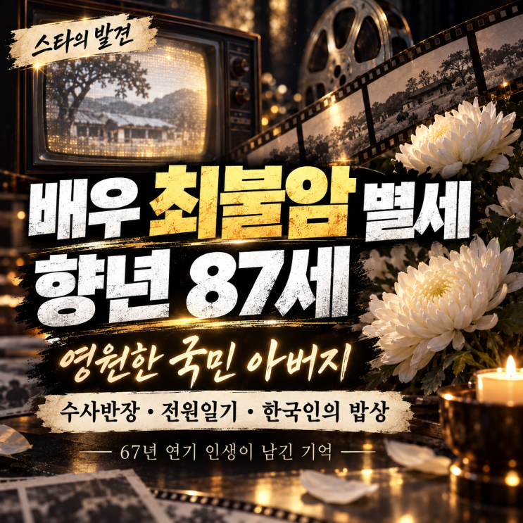 배우 <b>최불암</b> 별세, 향년 87세…국민 아버지가 남긴 마지막 발자취
