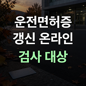 운전면허증 갱신 온라인 적성검사 2026 신청 사진 정리