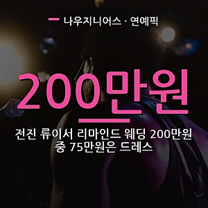 전진 류이서 리마인드 웨딩 200만원 중 75만원은 드레스