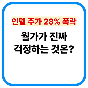 인텔 주가 28% 폭락, 3분기 실적은 좋았는데 왜 무너졌나?