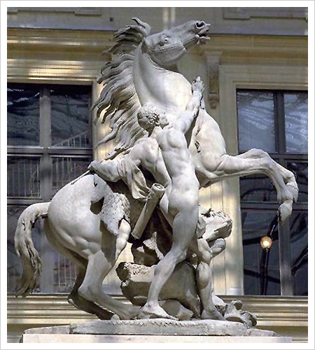 루브르 박물관(Louvre)에서 (10) Coustou의 Horse, Puget의 Crotona