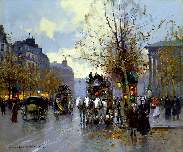  가을이야기 (3)     Edouard leon Cortes  :  La place de la Madeleine