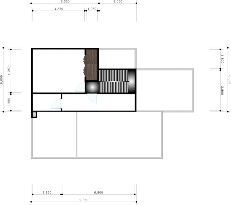 단독주택 건축 가설계 평면계획안