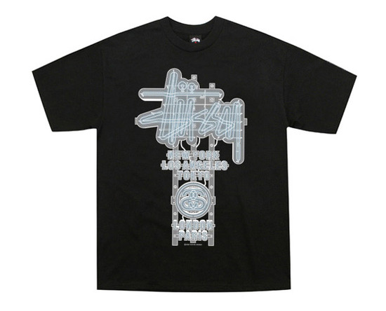  Stussy Japan World Tour Neon T-Shirts