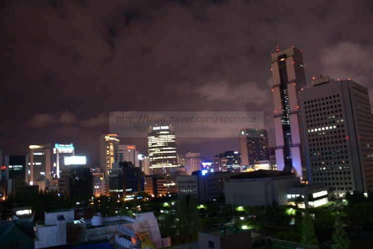  회사 옥상에서 본 야경